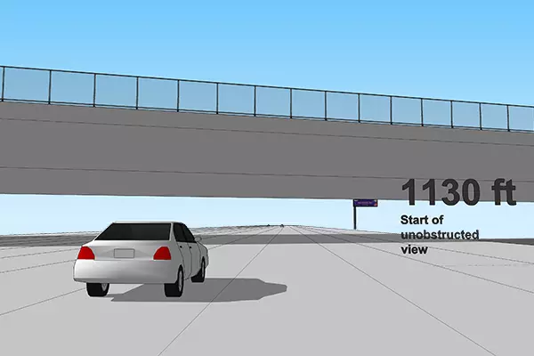 Fresno Highway Sign Project Visual Simulations image